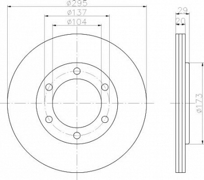 HELLA PAGID 8dd355101191 -  Тормозной диск